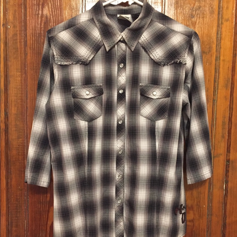 Harley-Davidson Plaid Button-Up